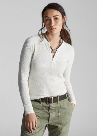 Henley Ralph Lauren Slim Waffle-Knit Algodão Mulher 16702-SIQN